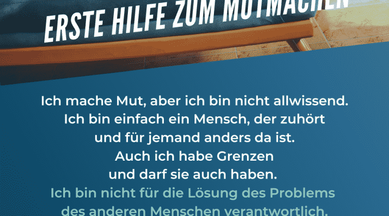 Erste Hilfe Zum Mutmachen Gute Gespr che F hren News